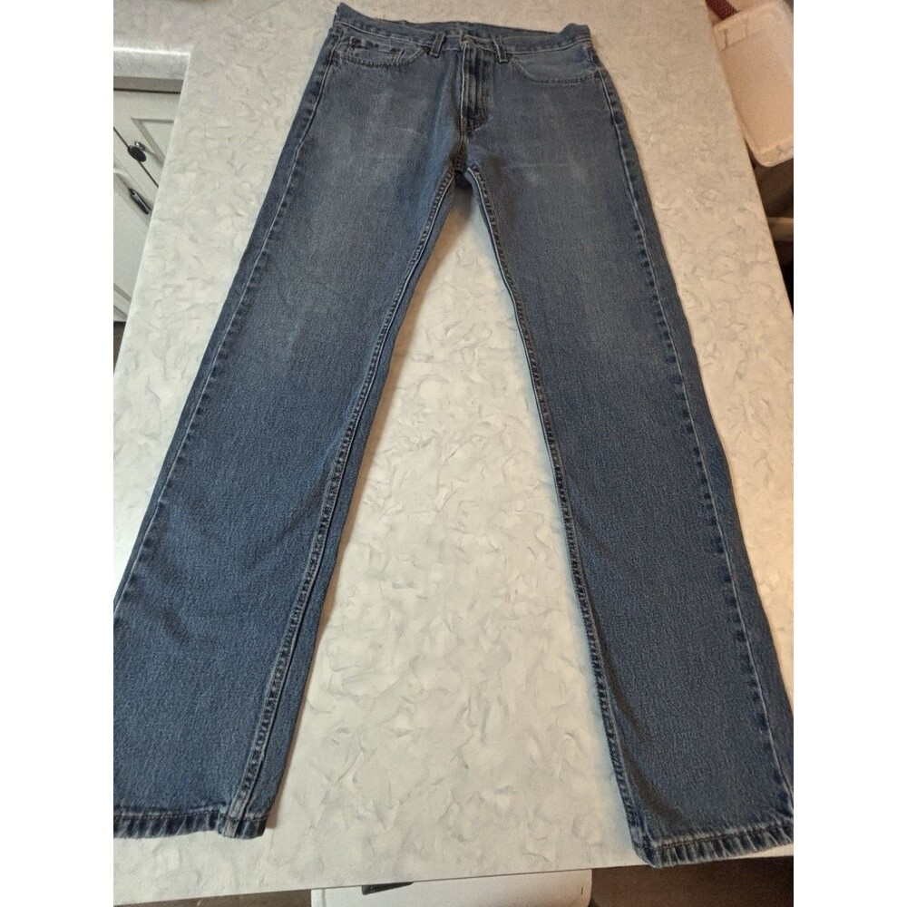 Levis 505 Regular Fit Mens Denim Jeans 32x34 Straight Leg Blue Medium Wash